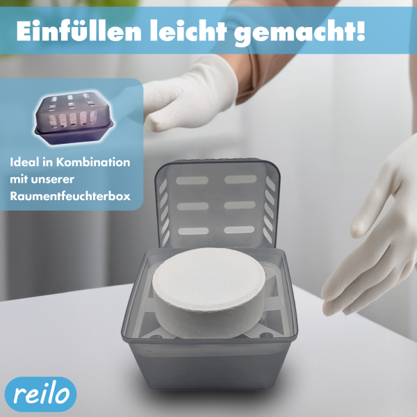 450g Luftentfeuchter TAB, mit Calciumchlorid, Raumluftentfeuchter, Nachfüllpacks für Entfeuchterboxen ab 250g, Lufttrockner für Wohnräume, Schlafzimmer, Keller – Bild 5