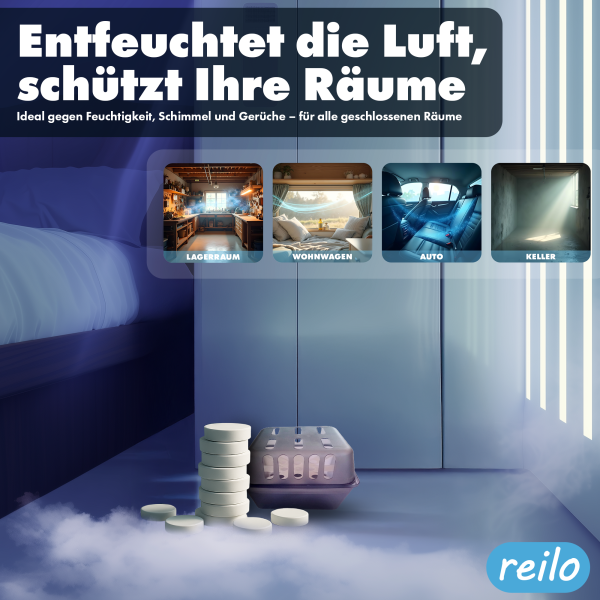450g Luftentfeuchter TAB, mit Calciumchlorid, Raumluftentfeuchter, Nachfüllpacks für Entfeuchterboxen ab 250g, Lufttrockner für Wohnräume, Schlafzimmer, Keller – Bild 7