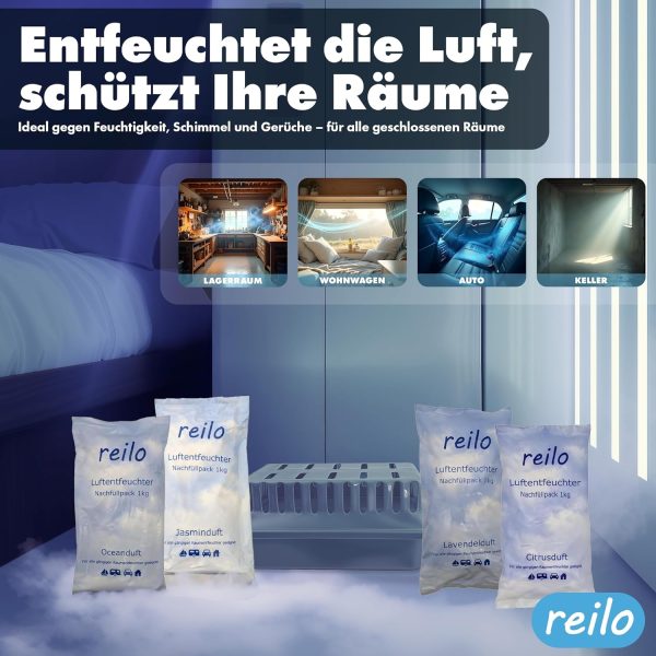 1kg Duft-Luftentfeuchtergranulat mit verschiedenem Duft oder als Set, Nachfüllpacks – Bild 5