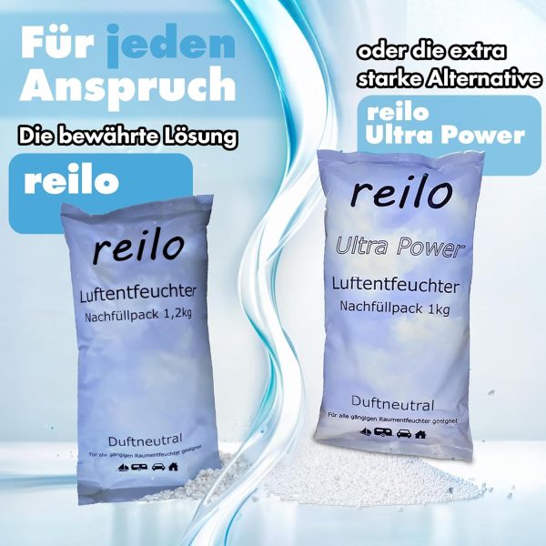 1,2kg reilo Luftentfeuchter Granulat Flakes im Vliesbeutel, für Raumentfeuchter – Bild 6