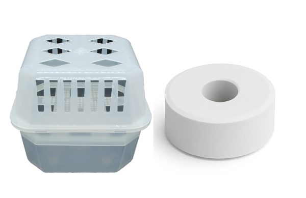 reilo Mini-Raumentfeuchterbox und 450g Luftentfeuchter TAB mit Loch, Luftentfeuchter-Komplettset
