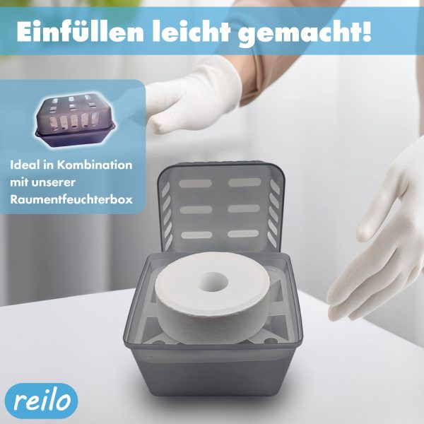 450g Luftentfeuchter TAB mit Loch, Calciumchlorid, Raumluftentfeuchter, Nachfüllpacks für Entfeuchterboxen ab 250g, Lufttrockner für Wohnräume, Schlafzimmer, Keller – Bild 3