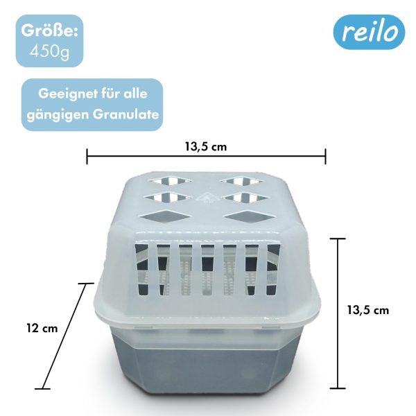 reilo Mini-Raumentfeuchterbox und 250g Luftentfeuchtergranulat, Luftentfeuchter-Komplettset – Bild 2