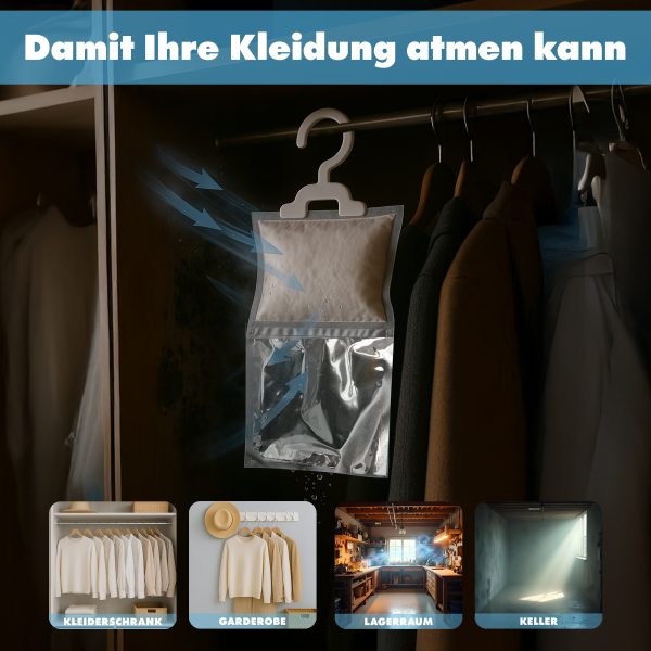 250g Garderobenentfeuchter, duftneutral oder mit Lavendelduft, Schrankentfeuchter mit praktischem Aufhänger, für Kleiderschrank, Garderobe – Bild 7