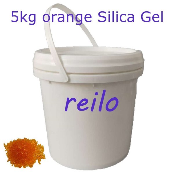 Silica Gel orange im 5l Eimer Trockenmittel, regenerierbar, mit Farbindikator